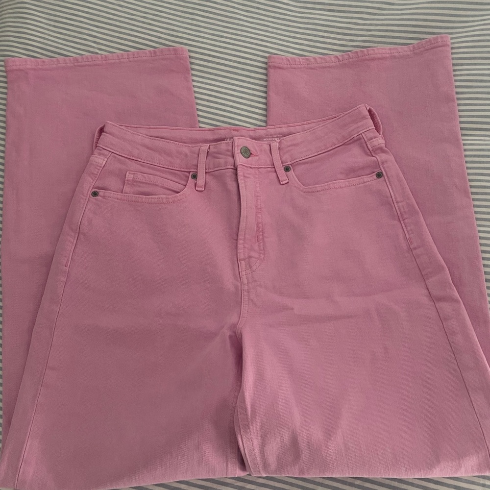 🔴OLD NAVY PINK WIDE LEG JEANS